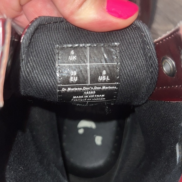 Dr. Martens Burgundy Lace Up Boots - Picture 4 of 4